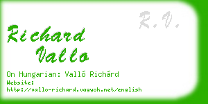 richard vallo business card